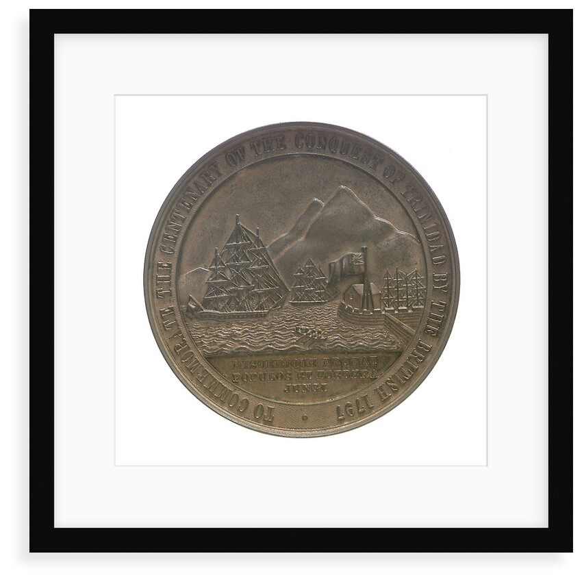 Medal commemorating the centenary of the capture of Trinidad, 1797 and Sir Ralph Abercromby (1734-1801); reverse by unknown