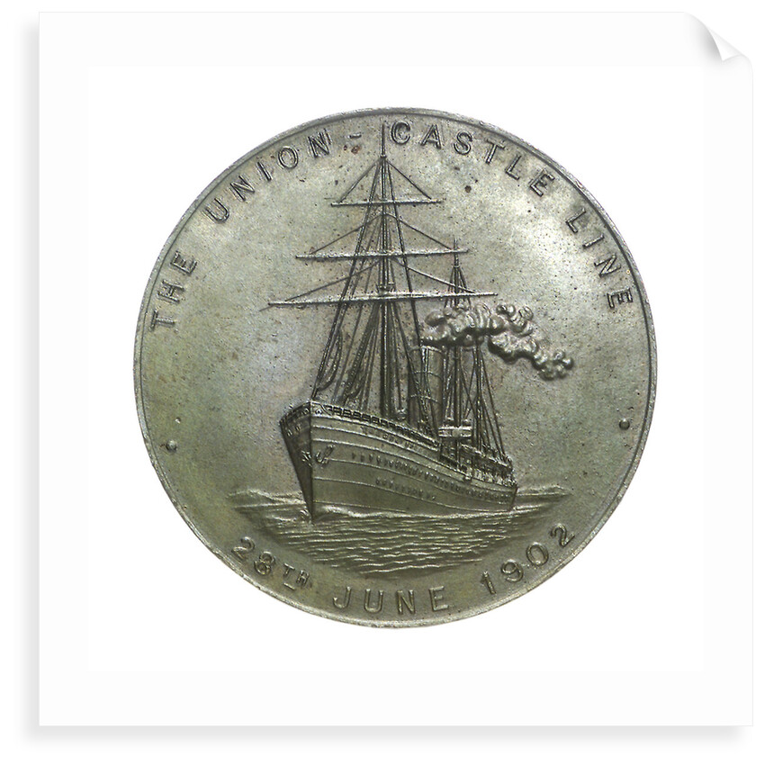 Medal commemorating the Union-Castle Line; reverse by Emil Fuchs