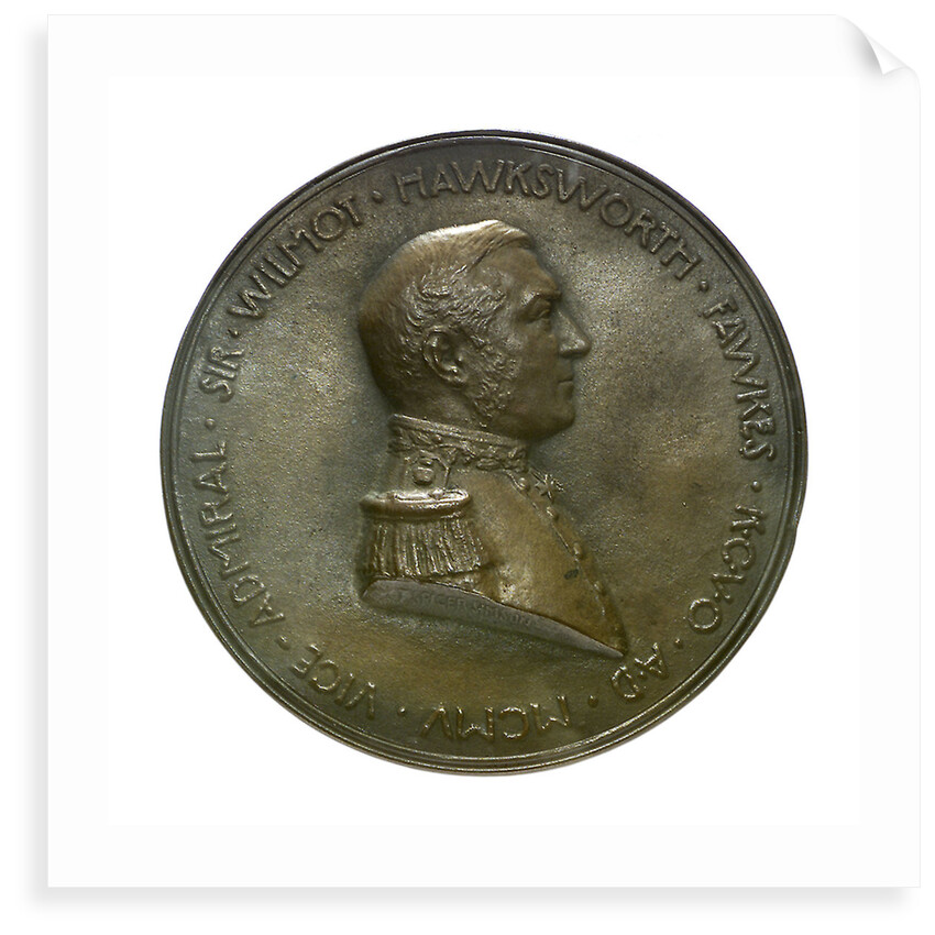 Medal commemorating the Vice Admiral Sir Wilmot H. Fawkes; obverse by T. Spicer Simson