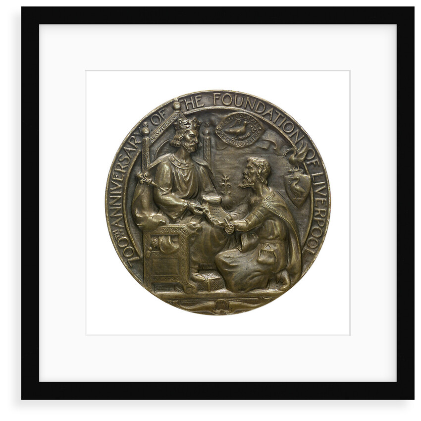 Medal commemorating the 700th anniversary of the foundation of Liverpool; obverse by C.J. Allen