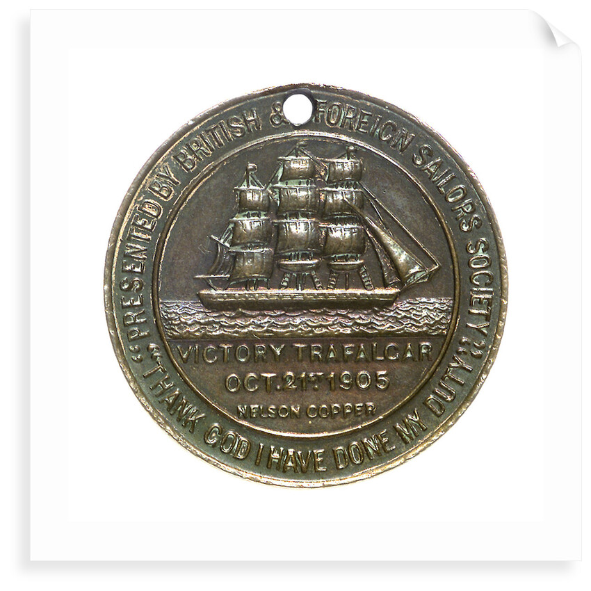 Medal commemorating the British and Foreign Sailors Society; reverse by unknown