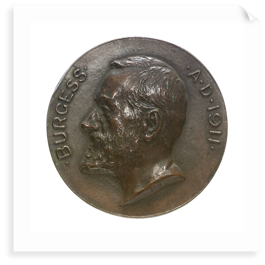 Medal commemorating the cross Channel swim by T. W. Burgess, 1911; obverse by O.J.