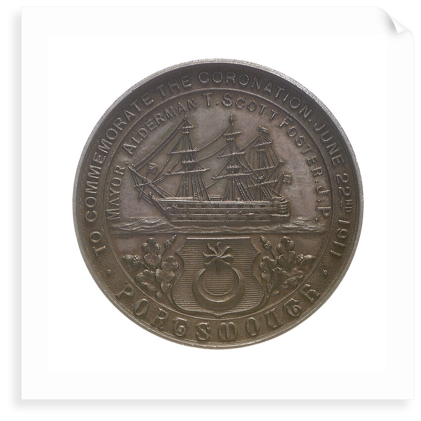 Medal commemorating the Coronation of George V, 1911; reverse by unknown