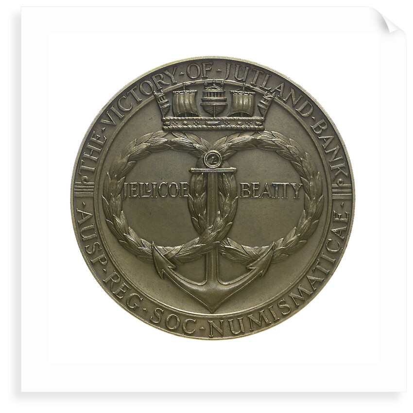 Medal commemorating the Battle of Jutland, 1916; obverse by Harold Stabler