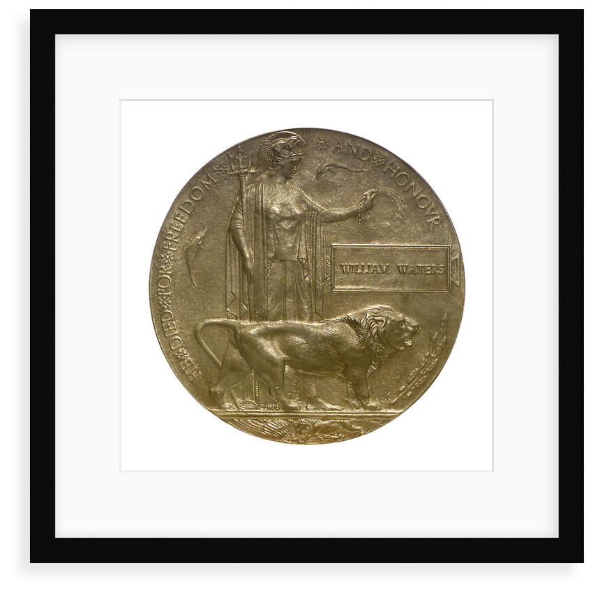 Next of Kin Memorial Plaque; obverse by E. Carter Preston