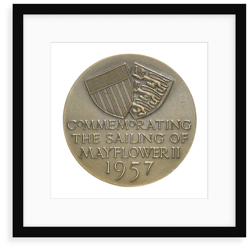 Medal commemorating the sailing of the 'Mayflower II', 1957; reverse by unknown