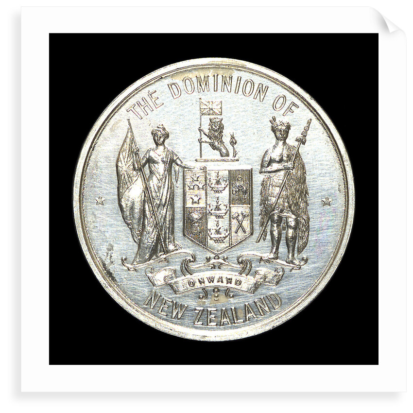 Medal commemorating HMS 'New Zealand'; obverse by W.R. Bock