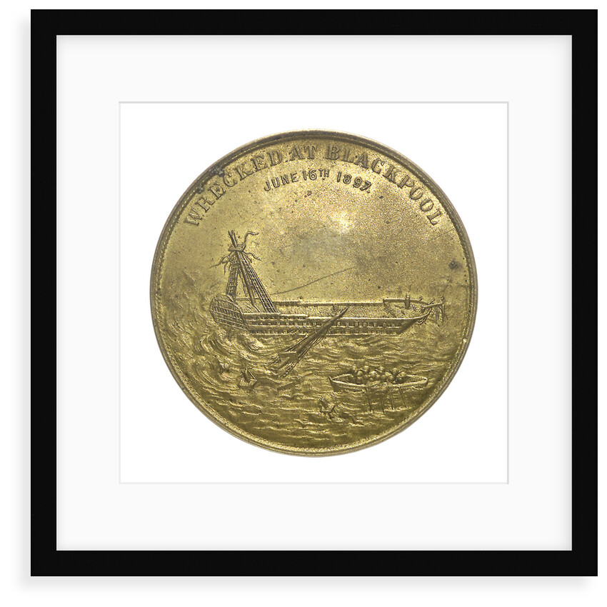 Medal commemorating wreck of HMS 'Foudroyant', 1897; obverse by unknown
