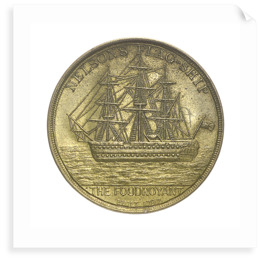 Medal commemorating wreck of HMS 'Foudroyant', 1897; reverse by unknown