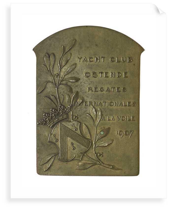 Medal commemorating The International Regatta, Ostend, 1907; reverse by P. Fisch