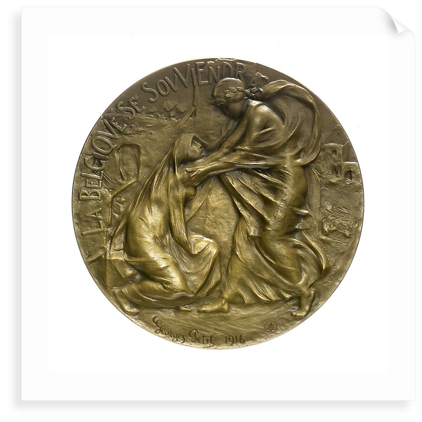 Medal commemorating relief in Belgium; obverse by G. Petit