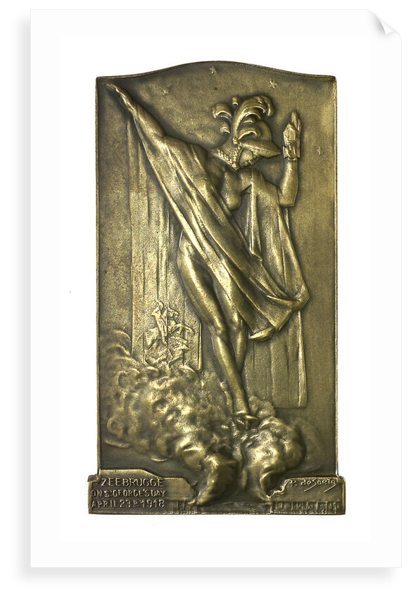 Medal commemorating the raid on Zeebrugge, 1918; obverse by Pieter de Soete