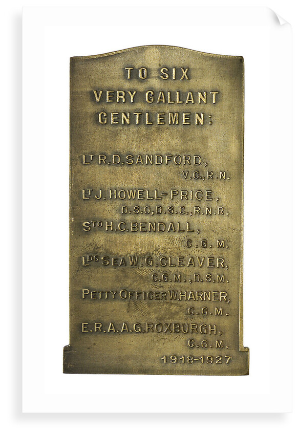 Medal commemorating the raid on Zeebrugge, 1918; reverse by Pieter de Soete