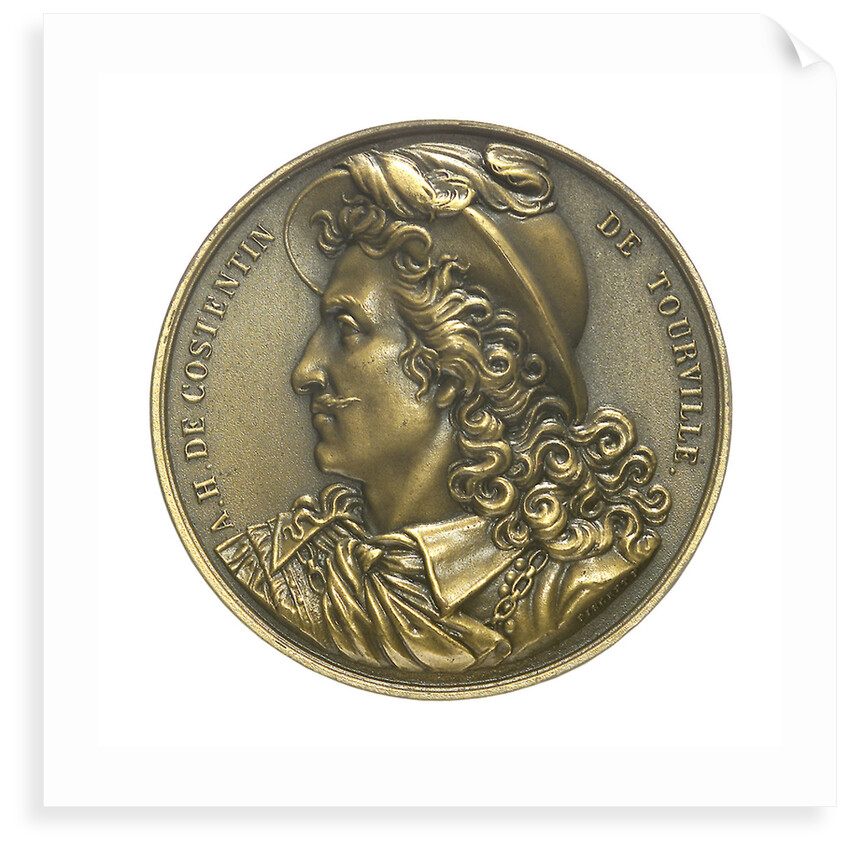 Medal commemorating Admiral de Tourville (1642-1701) and the cruiser 'Tourville'; obverse by J.A. Pingret