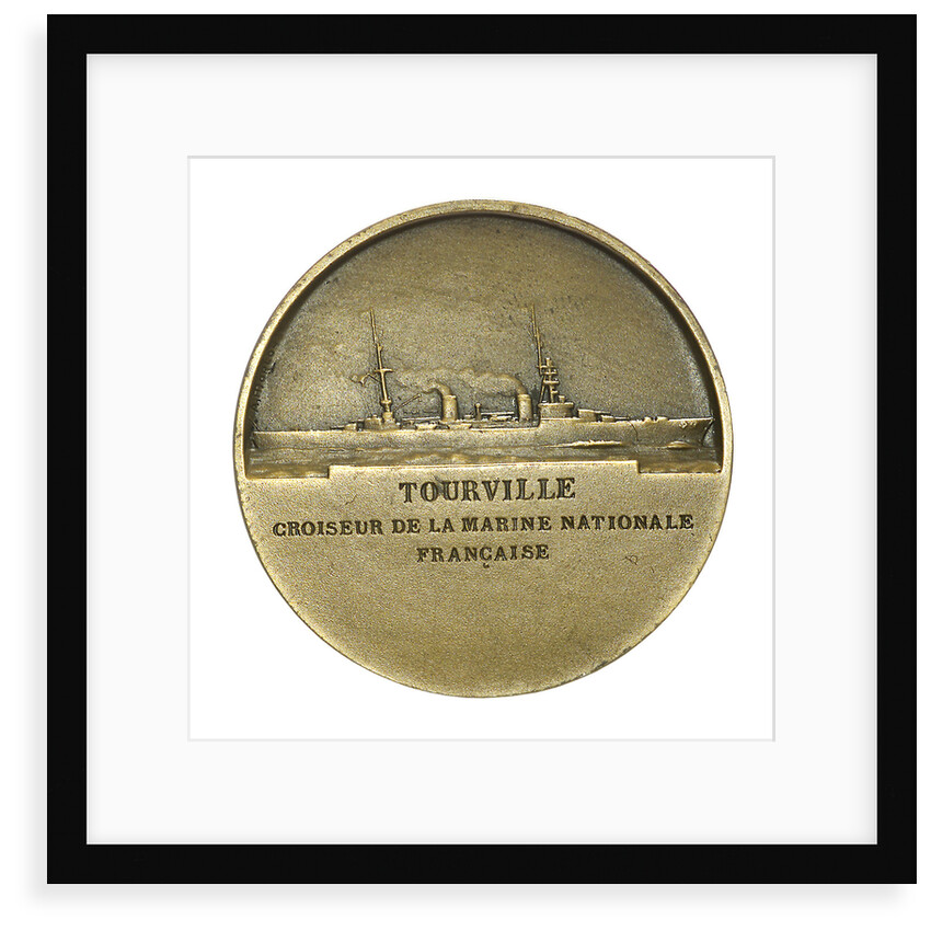 Medal commemorating Admiral de Tourville (1642-1701) and the cruiser 'Tourville'; reverse by J.A. Pingret