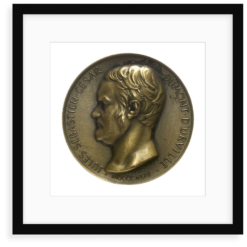 Medal commemorating Admiral Jules Sébastien César Dumont d'Urville (1790-1840) and the colonial destroyer 'Dumont d'Urville' by E.A. Oudin