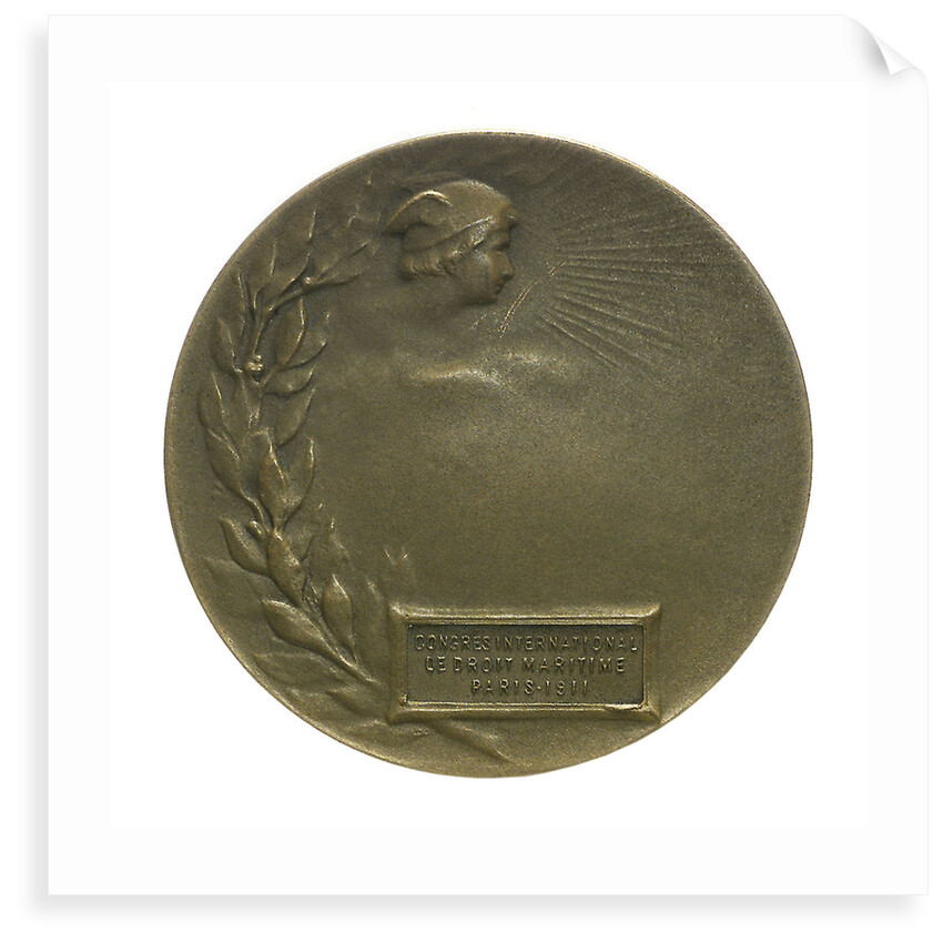 Medal commemorating The International Congress of Maritime Law; reverse by R.E. Lamourdedieu