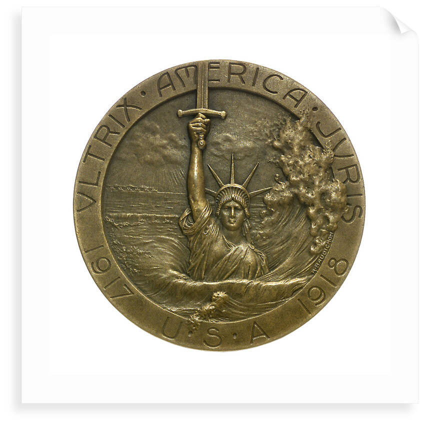 Medal commemorating the sinking of the SS 'Lusitania', 1915; obverse by R. Baudichon