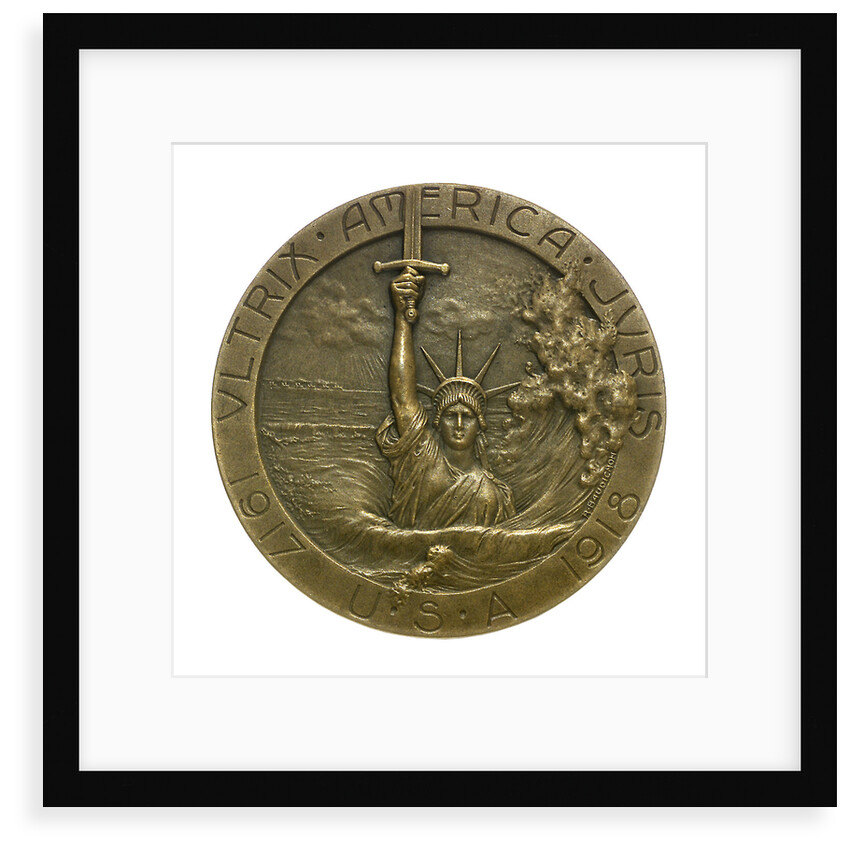 Medal commemorating the sinking of the SS 'Lusitania', 1915; obverse by R. Baudichon