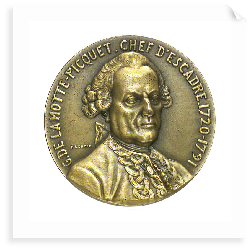 Medal commemorating Commodore de Lamotte Picquet and the cruiser 'Lamotte Piquet'; obverse by P. Lenoir