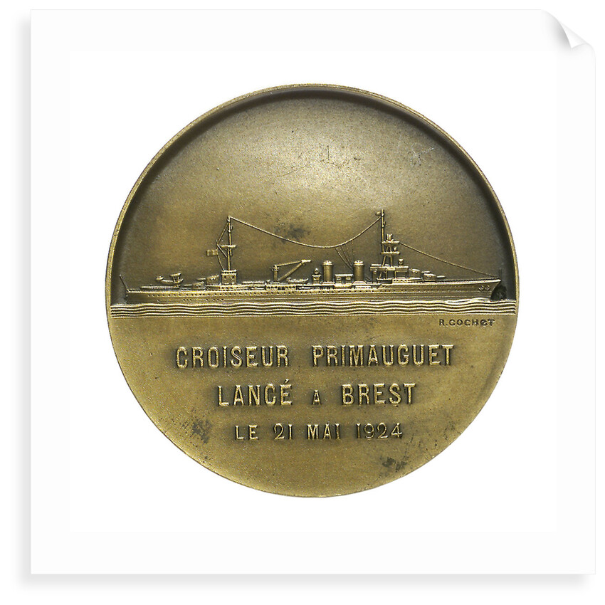 Medal commemorating La Cordeliere and the cruiser 'Primauguet'; reverse by R. Cochet