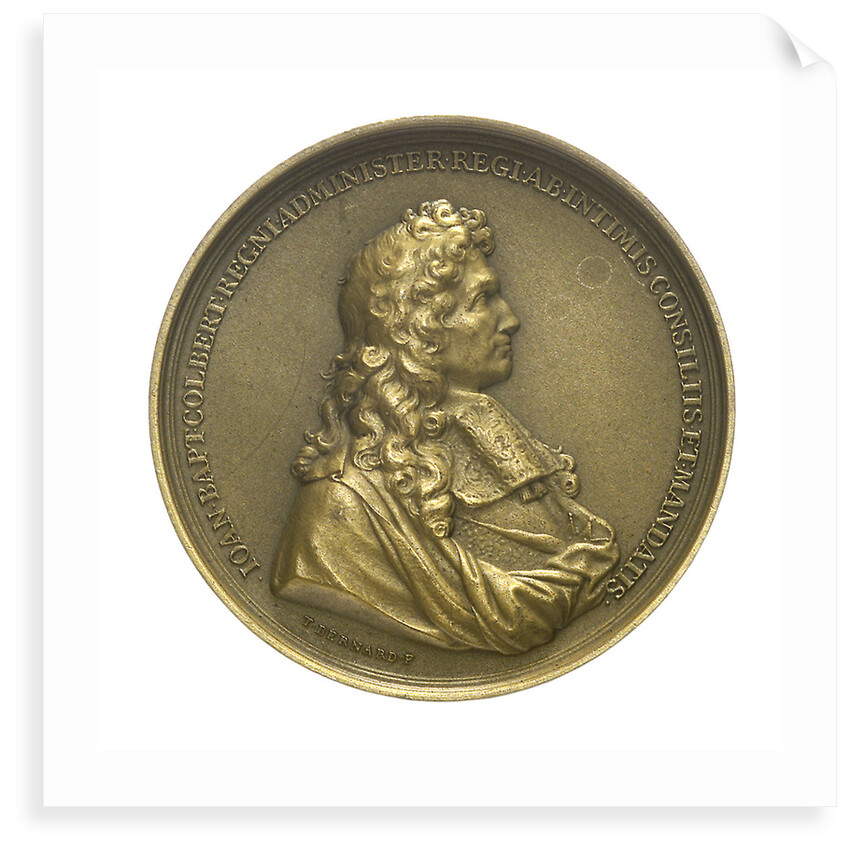 Medal commemorating the minister Jeane Baptiste Colbert (1619-1683) and the cruiser 'Colbert'; obverse by T. Bernard
