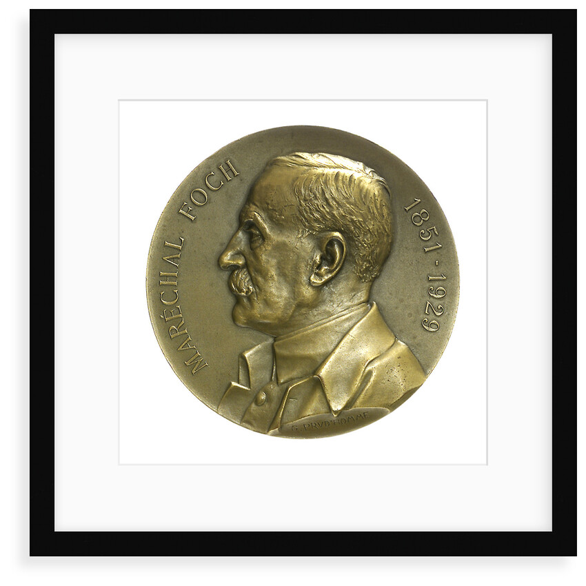 Medal commemorating Marshal Ferdinand Foch (1851-1929)  and the cruiser 'Foch'; obverse by Georges Henri Prud'homme