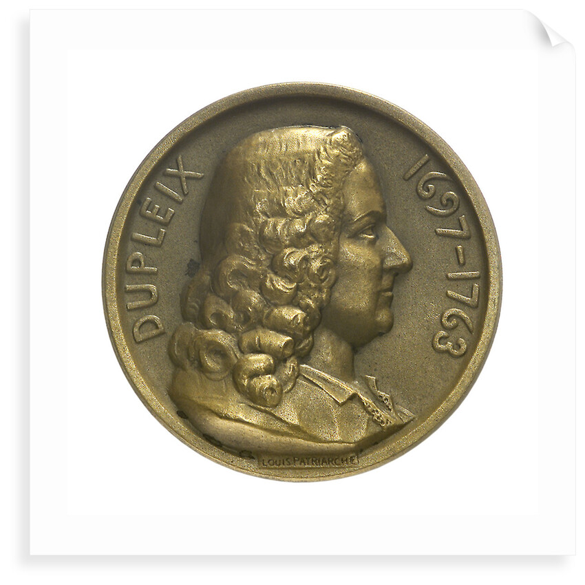 Medal commmemorating Governor Joseph Marquis Dupleix (1697-1763) and the cruiser 'Dupleix'; obverse by Louis Patriarche