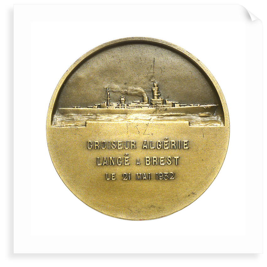 Medal commemorating the cruiser 'Algérie' by A. Morlon