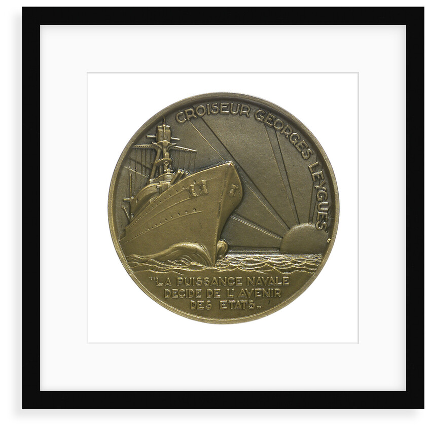 Medal commemorating Georges Leygues (1856-1933) and the cruiser 'Georges Leygues'; reverse by Georges Guiraud
