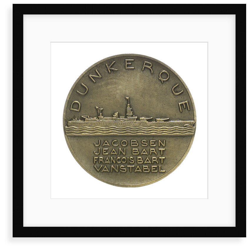 Medal commemorating the battleship 'Dunkerque'; reverse by Pierre Turin