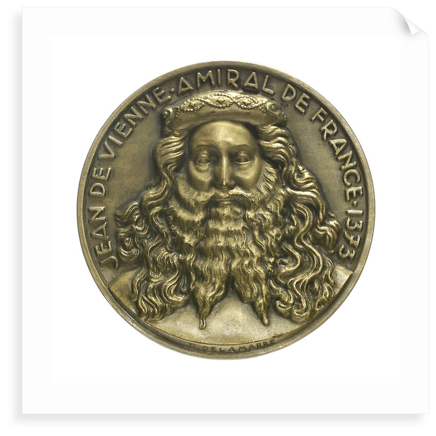 Medal commemorating Admiral Jean de Vienne (1342?-1396) and the cruiser 'Jean de Vienne'; obverse by Raymond Delamarre