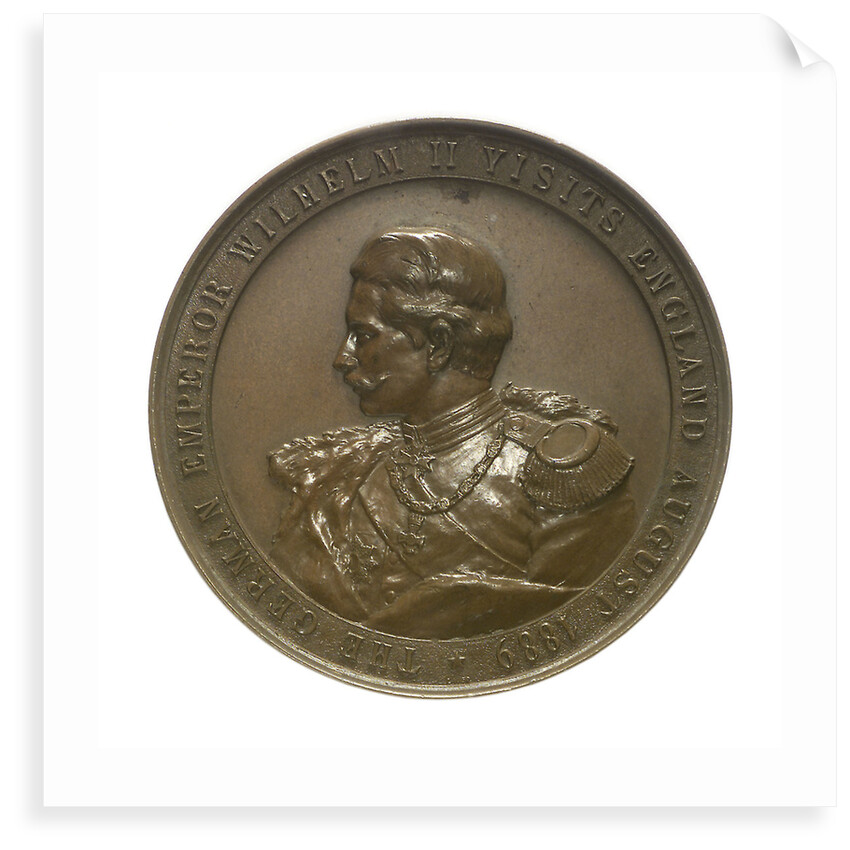 Medal commemorating the visit of Kaiser Wilhelm II, 1889; obverse by Lauer Bros.