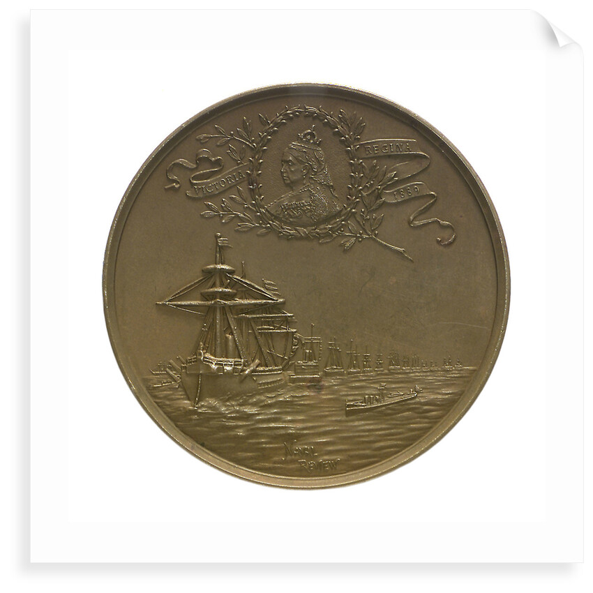 Medal commemorating the visit of Kaiser Wilhelm II, 1889; reverse by Lauer Bros.