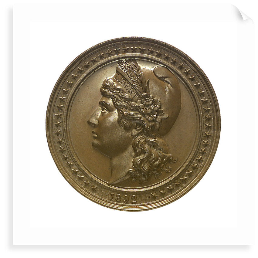 Medal commemorating the 400th anniversary of the discovery of America, 1892; obverse by W. Mayer