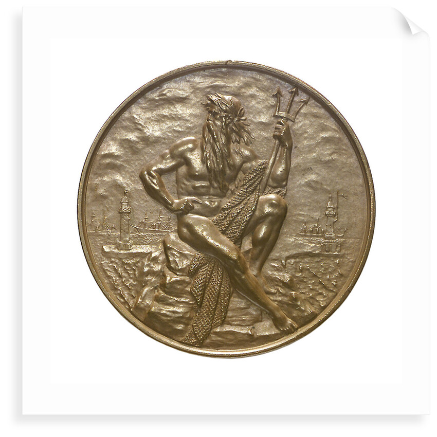 Medal commemorating the opening of the Keil canal, 1895; obverse by G. Loos