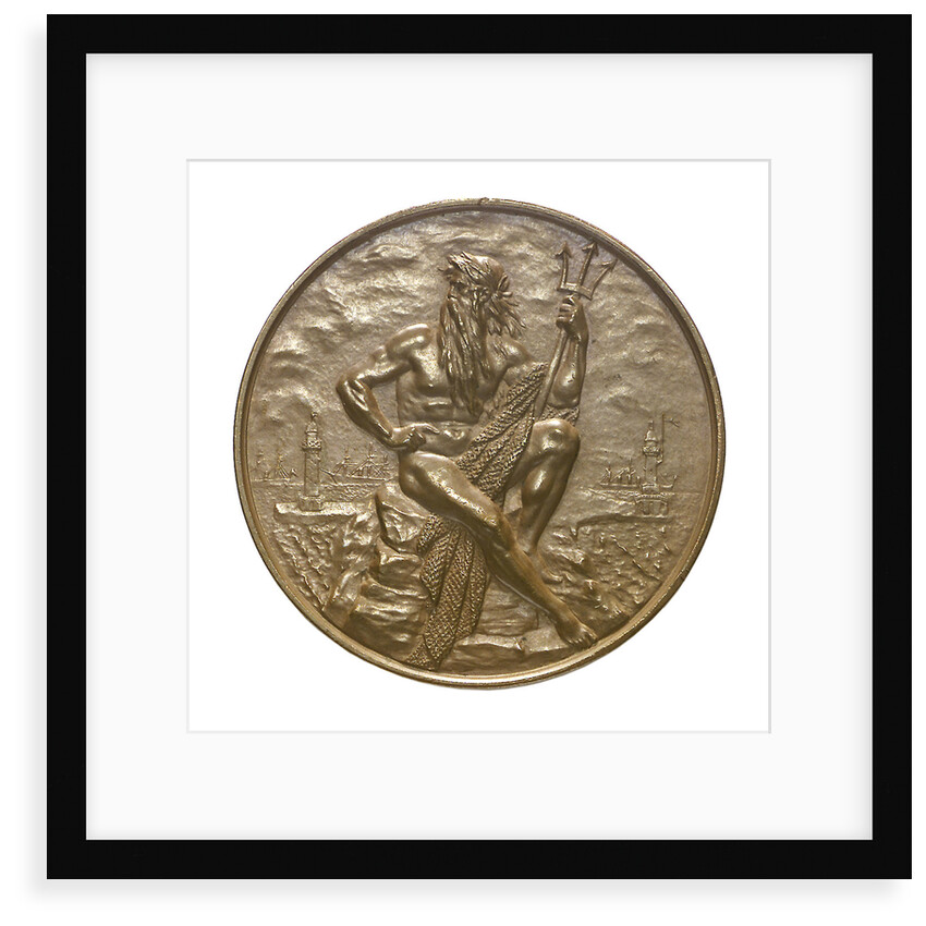 Medal commemorating the opening of the Keil canal, 1895; obverse by G. Loos