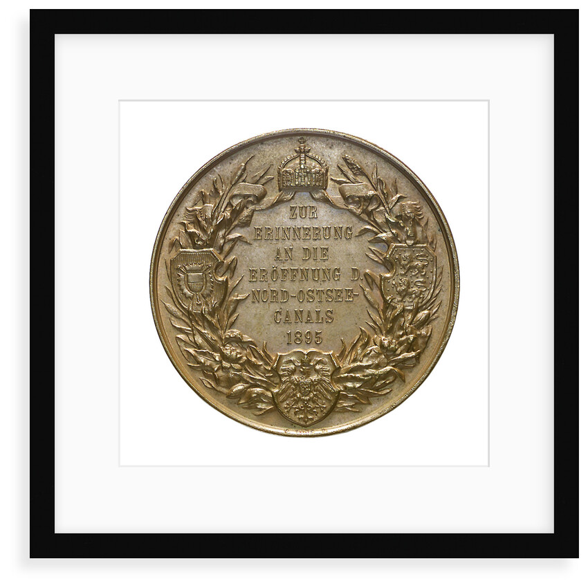 Medal commemorating the opening of the Keil canal, 1895; reverse by G. Loos