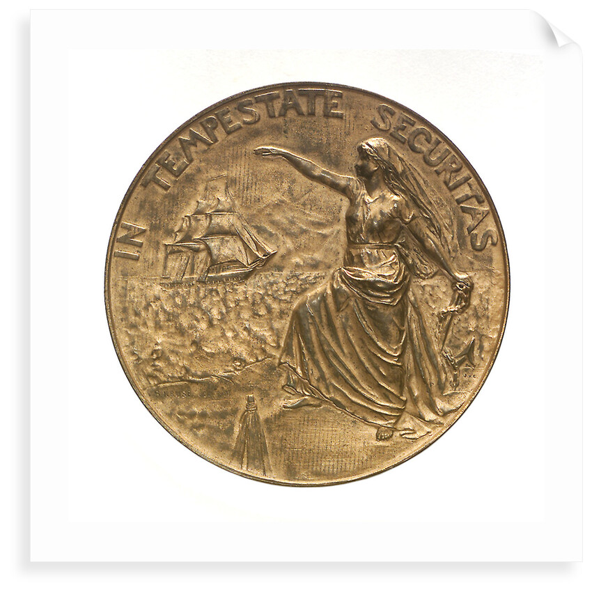Medal commemorating the Hamburg society of underwriters; obverse by B. Kruse