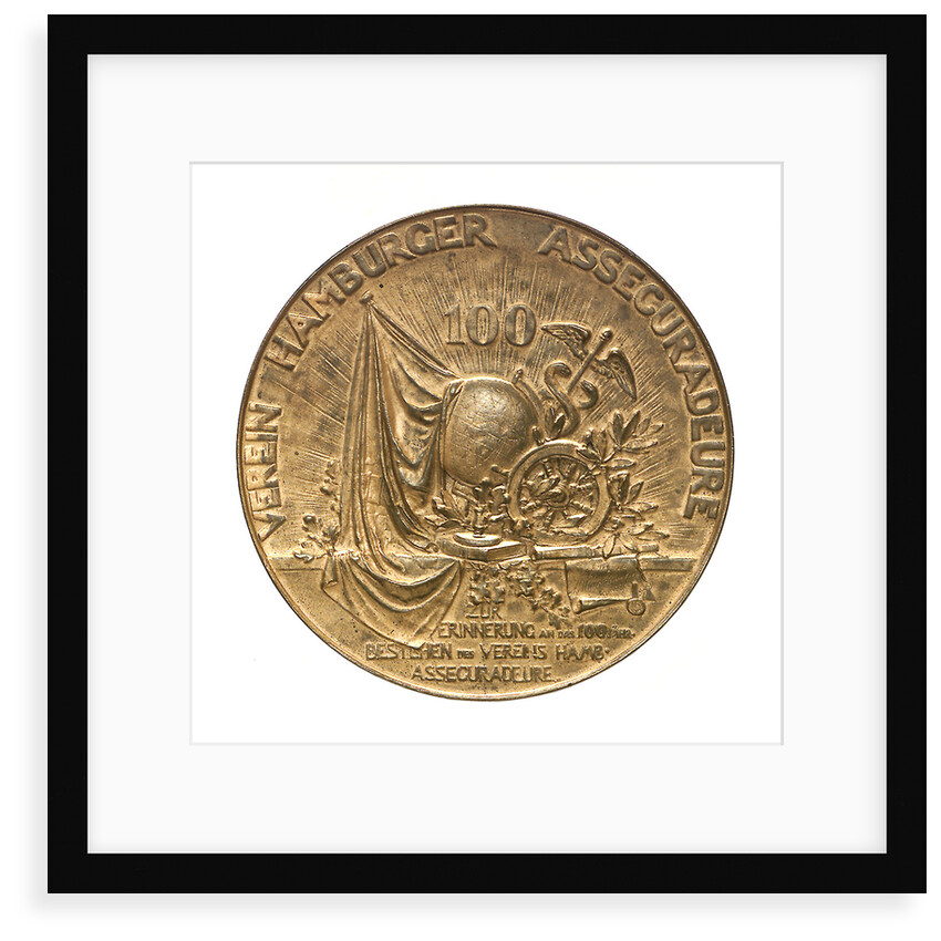 Medal commemorating the Hamburg society of underwriters; reverse by B. Kruse