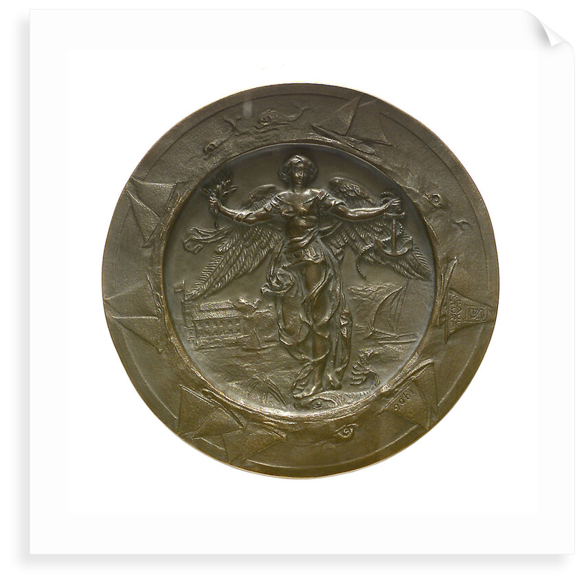 Medal commemorating Kaiser Wilhelm II, Commodore of the Kiel Yacht Club; reverse by P. Sturm