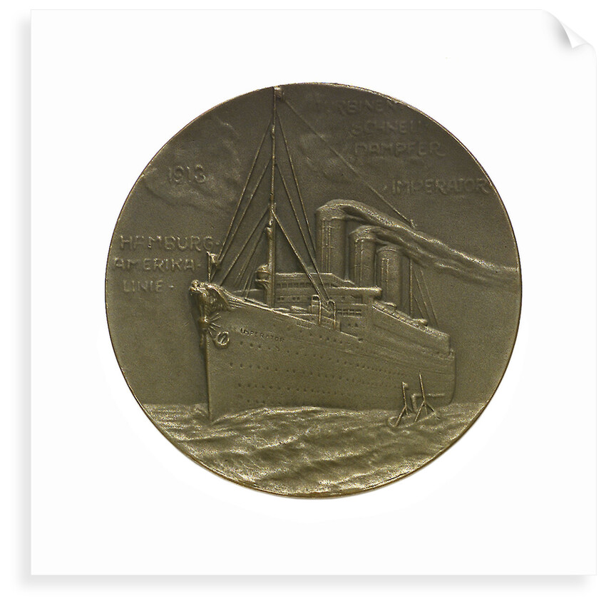 Medal commemorating SS 'Imperator', Hamburg American Line; reverse by C. K