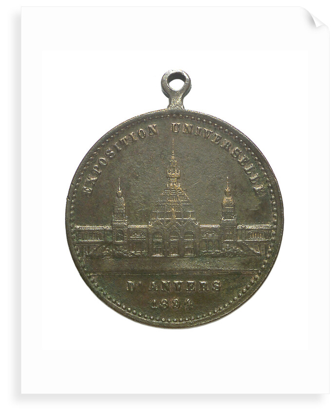Medal commemorating the Universal Exhibition at Antwerp, 1894; obverse by unknown