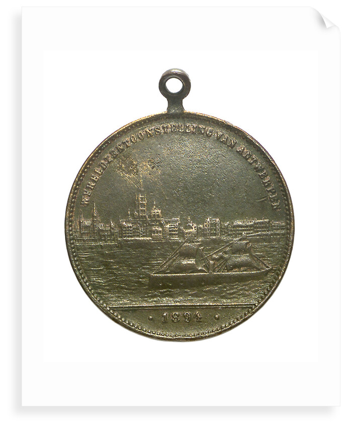 Medal commemorating the Universal Exhibition at Antwerp, 1894; reverse by Unknown