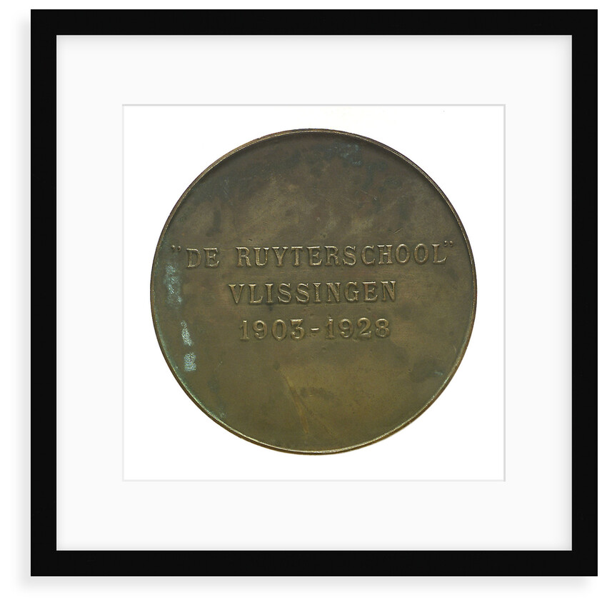 Medal commemorating the Admiral de Ruyter School at Flushing; reverse by unknown