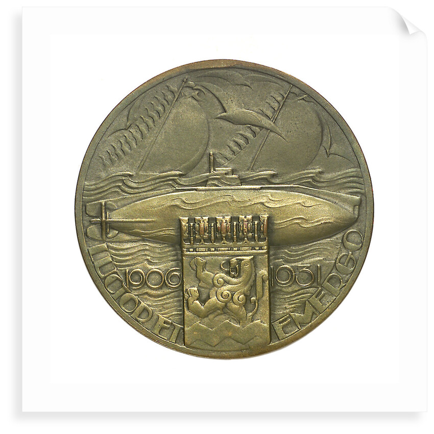 Medal commemorating the 25th anniversary of the Dutch submarine service; reverse by unknown