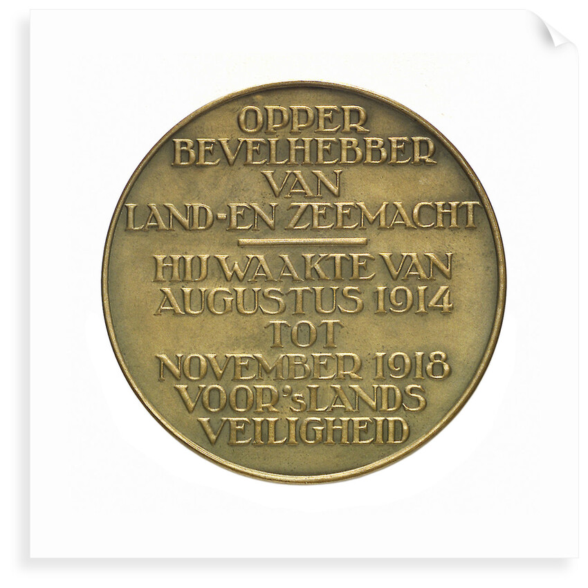 Medal commemorating Admiral and General C. J. Snijders (1852-1932); reverse by T. Dupuis