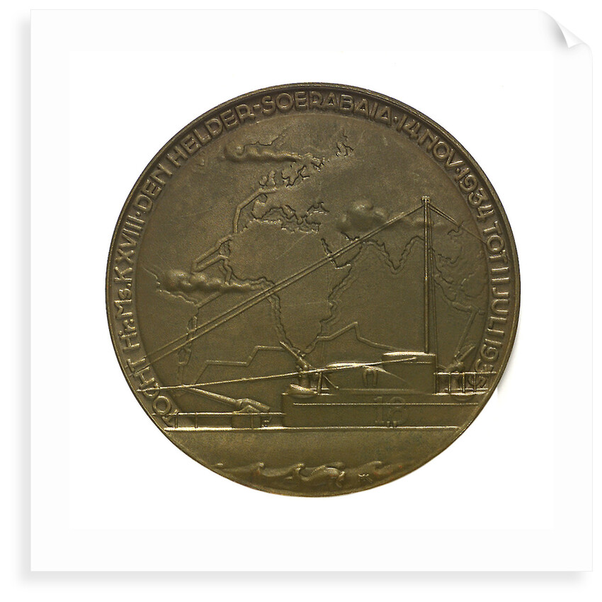 Medal commemorating the voyage of the submarine 'K. XVIII'; obverse by M. Kutterink