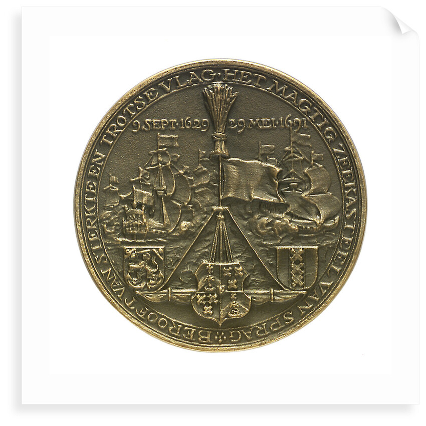 Medal commemorating Admiral Cornelis Tromp (1629-1691); reverse by J.J. van der Goor