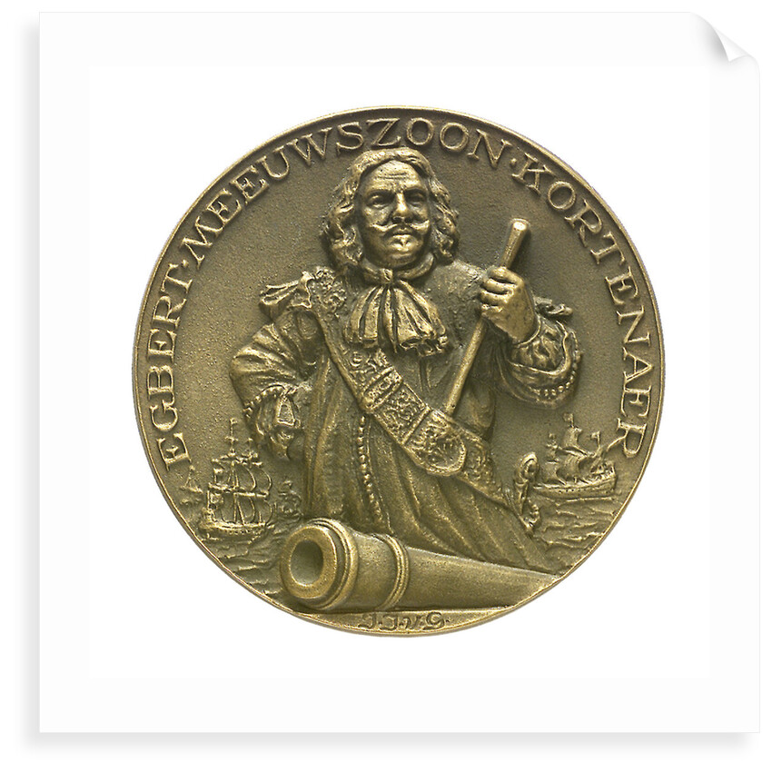 Medal commemorating Admiral Egbert Meeuwsz Kortenaar (died 1665); obverse by J.J. van der Goor